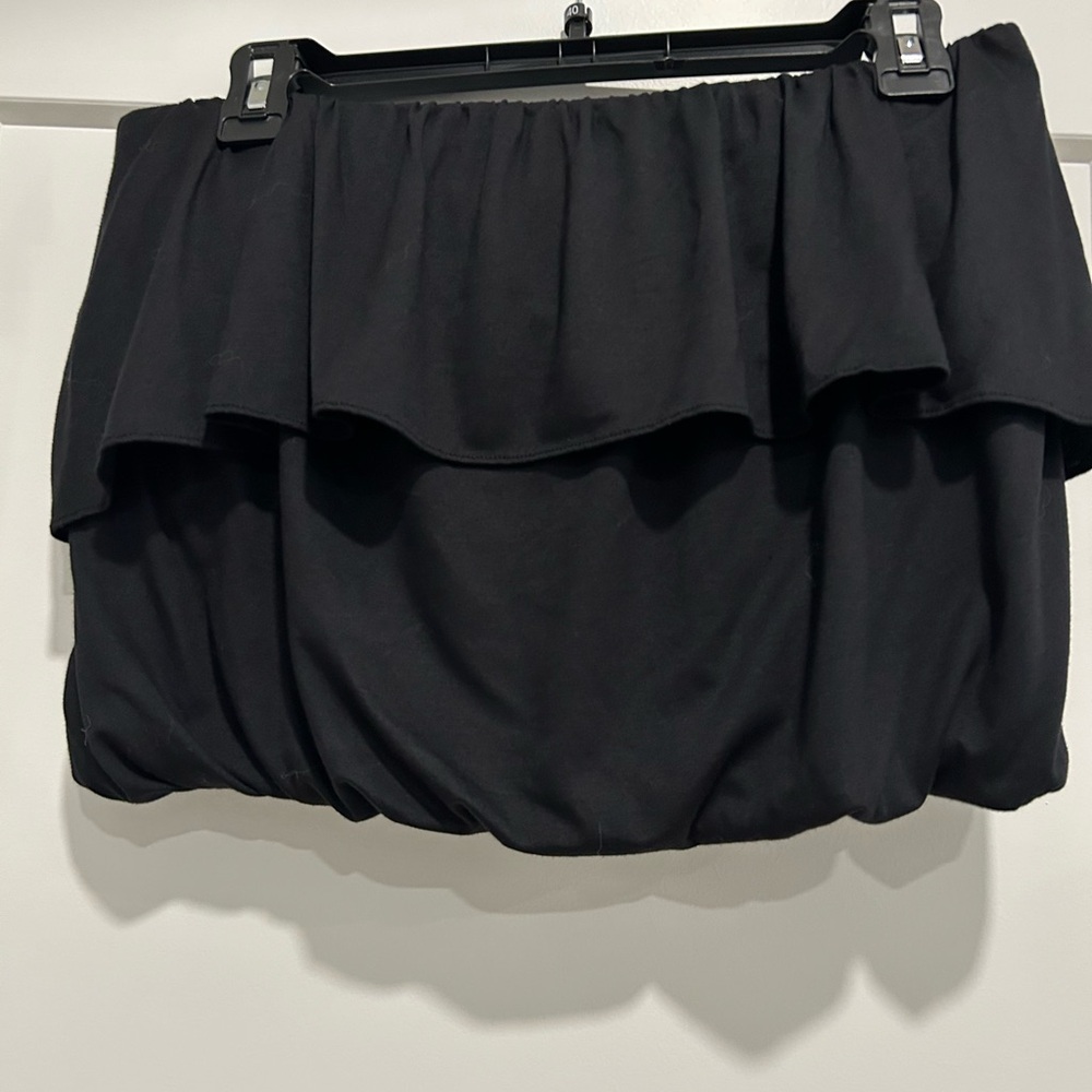 Anthropologie Black two tier tube top